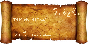 Tóth Ábel névjegykártya