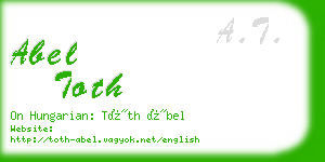 abel toth business card